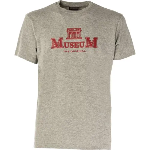 Herren Erik Rundhals T-shirt , Herren, Größe: L - Museum - Modalova