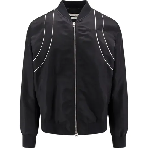 Contrast Detail Nylon Jacket , male, Sizes: L, XL, M - alexander mcqueen - Modalova
