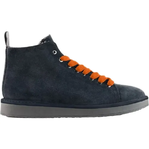 Suede Sneakers with Orange Laces , male, Sizes: 10 UK, 6 UK, 9 UK, 11 UK, 8 UK, 12 UK, 7 UK - Panchic - Modalova