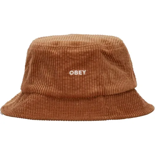 Bold Cord Bucket Hat - Braun , Herren, Größe: ONE Size - Obey - Modalova