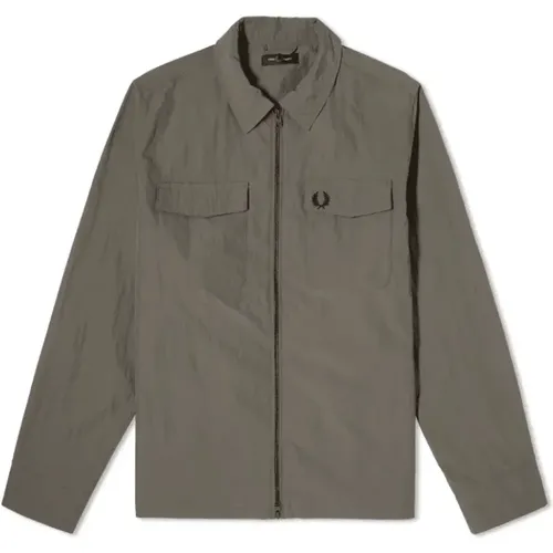 Utility Overshirt with Large Chest Pockets , male, Sizes: L, XL - Fred Perry - Modalova