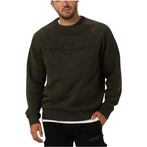 Herren Original Crew Pullover & Weste , Herren, Größe: S - Peak Performance - Modalova