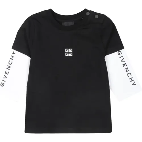 Schwarzes Langarmshirt mit Logo - Givenchy - Modalova