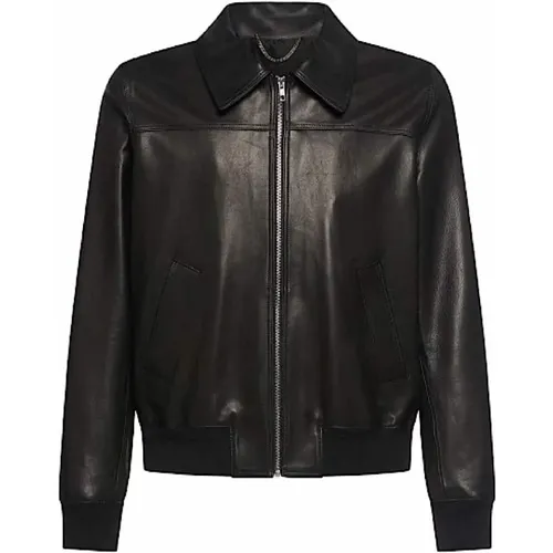 Leather Jacket with Classic Collar , male, Sizes: XL, L, M, S - Department Five - Modalova