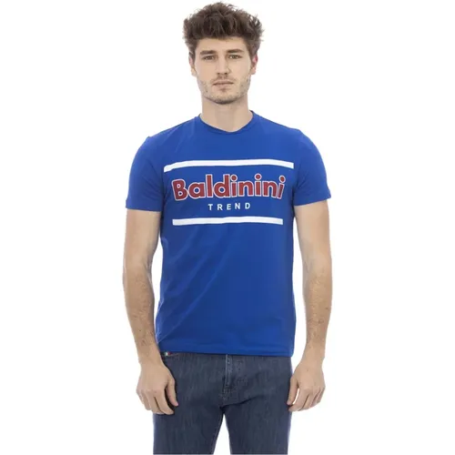 Trendiges Herren T-Shirt mit Logo-Muster,Trend T-shirt mit Logo-Muster - Baldinini - Modalova