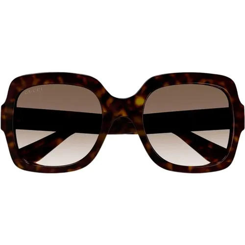 Squared thin acetate sunglasses , female, Sizes: 54 MM - Gucci - Modalova