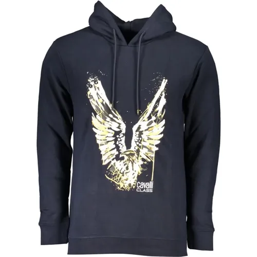 Elegant Hooded Sweatshirt , male, Sizes: 2XL, 3XL, XL, S, L, M - Cavalli Class - Modalova