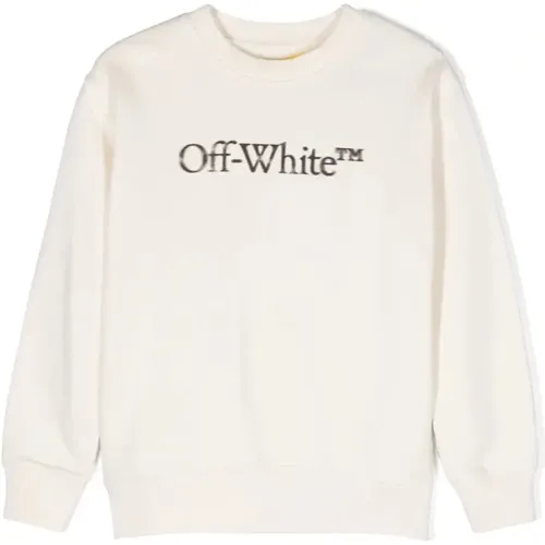 Kinder Crew-Neck Sweatshirt Weiß Logo Off - Off White - Modalova