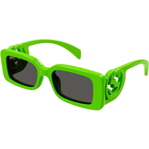 Grüne Sonnenbrille für Frauen , Damen, Größe: 54 MM - Gucci - Modalova