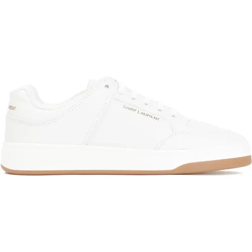 Leather Sneakers Ss24 , male, Sizes: 8 1/2 UK, 8 UK, 7 UK - Saint Laurent - Modalova