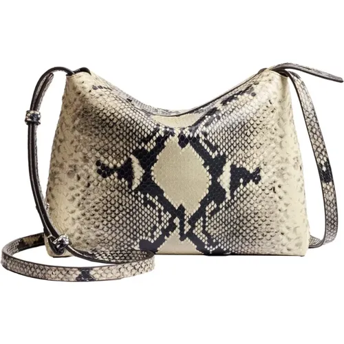 Mittelgroße Crossbody-Tasche aus Pythonleder - Khaite - Modalova