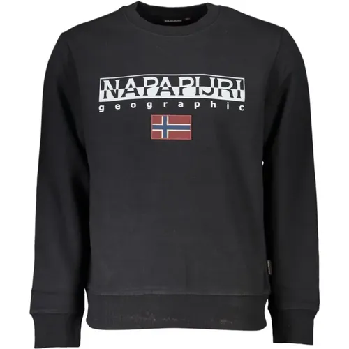 Elegant Fleece Sweatshirt with Round Neck , male, Sizes: 3XL, 2XL, S, XL - Napapijri - Modalova