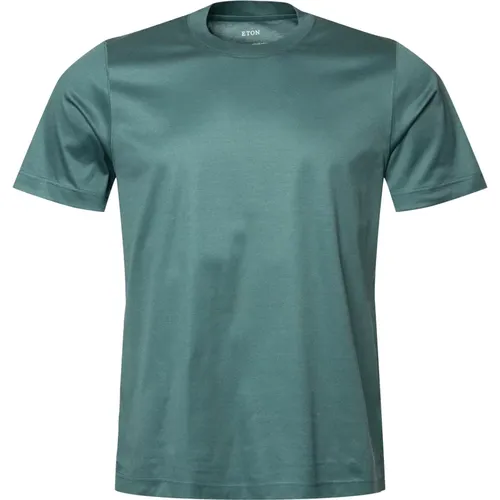 Luxuriöses Filo di Scozia T-Shirt , Herren, Größe: 2XL - Eton - Modalova