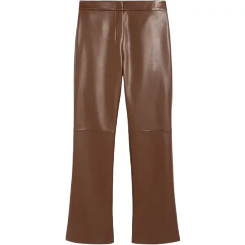 Leather-look Trousers with Moroccan-style Stitching , female, Sizes: M - Max Mara - Modalova