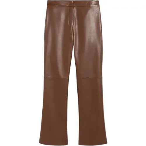 Leather-look Trousers with Moroccan-style Stitching , female, Sizes: M, L - Max Mara - Modalova