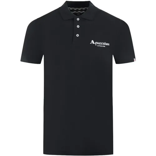 Klassisches Baumwoll-Polo mit Kontrastlogo - Aquascutum - Modalova