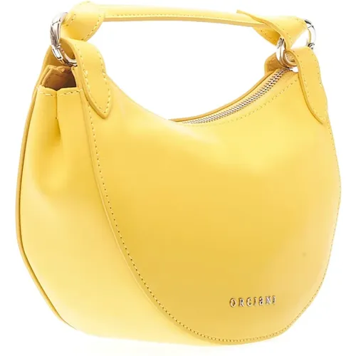 Giallo Dumpling Leather Handbag , female, Sizes: ONE SIZE - Orciani - Modalova