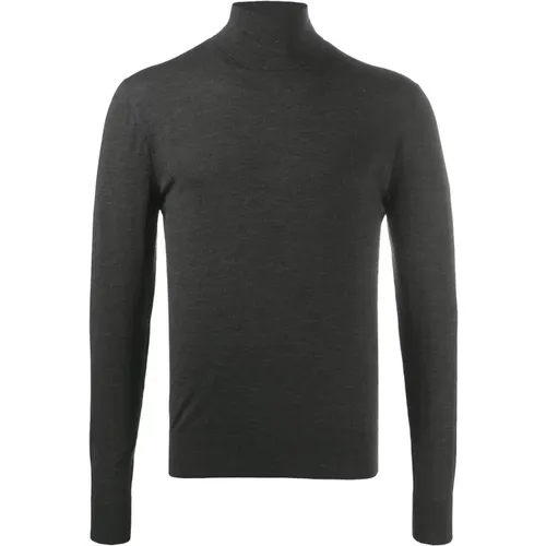 Grey Virgin Wool Roll Neck Jumper , male, Sizes: 3XL - Dolce & Gabbana - Modalova