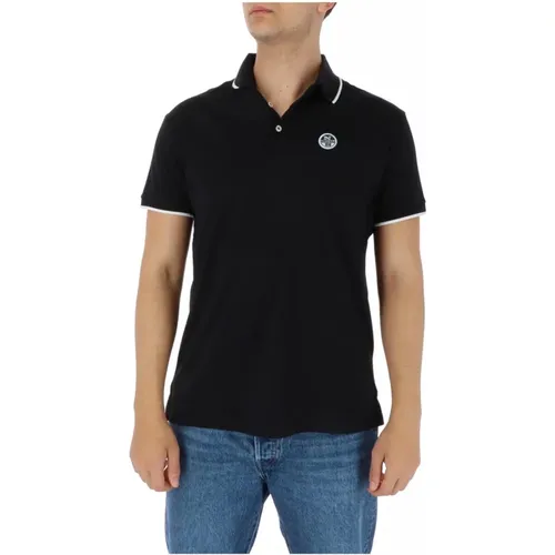 Schwarzes Polo Shirt - Kurzarm , Herren, Größe: S - North Sails - Modalova