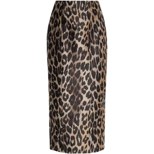 Skirt with animal motif , female, Sizes: S - Balmain - Modalova