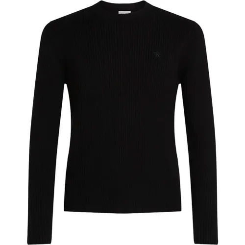 Basic Round Neck Sweater , male, Sizes: L, XL - Calvin Klein Jeans - Modalova