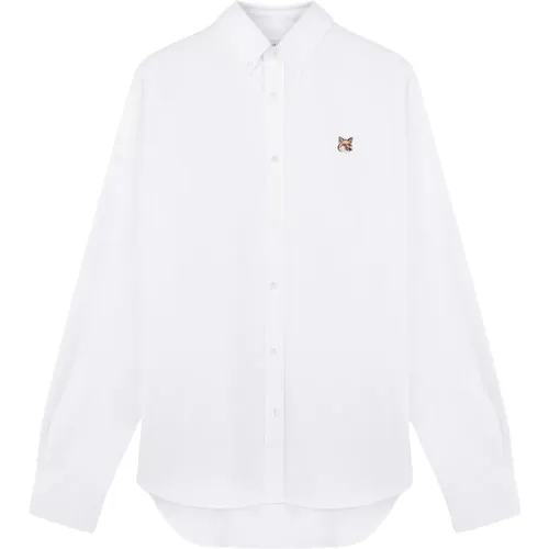 Klassisches Button-Down Hemd , Herren, Größe: XL - Maison Kitsuné - Modalova