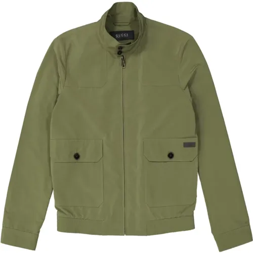 Jacket with Logo Patch , male, Sizes: L - Gucci - Modalova