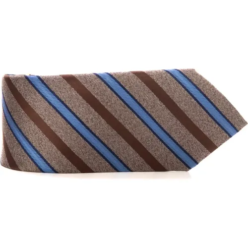 Geometrical Fantasy Silk Tie , male, Sizes: ONE SIZE - Canali - Modalova