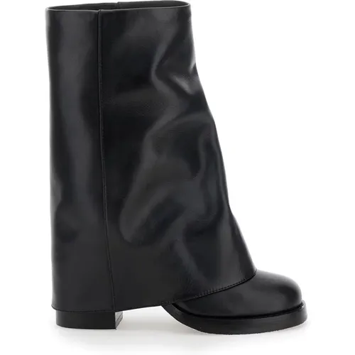 Schwarze Midcalf Stiefel Alexandra Stil - Paris Texas - Modalova