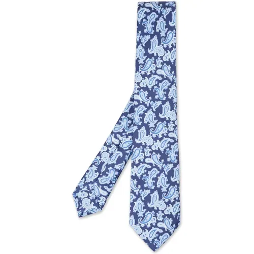 Silk Tie with Cashmere-Inspired Pattern , male, Sizes: ONE SIZE - Kiton - Modalova