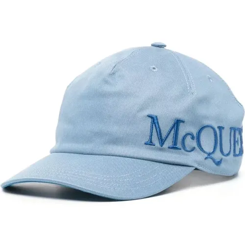 Blaue bestickte Baseballkappe mit Logo , Herren, Größe: M - alexander mcqueen - Modalova