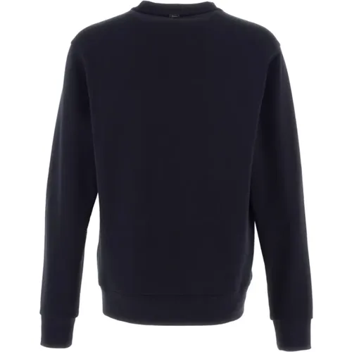 Embroidered Cotton Sweatshirt Regular Fit , male, Sizes: S, M, L - Herno - Modalova