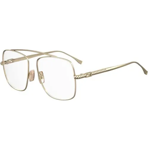 Stilvolle Brille in Gold , Damen, Größe: 57 MM - Fendi - Modalova