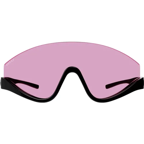 Sporty High Mask Sunglasses Pink , unisex, Sizes: ONE SIZE - Gucci - Modalova
