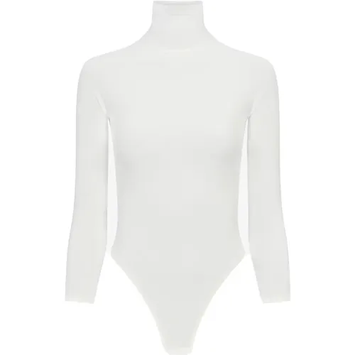 Blanc High-Necked Body Top , female, Sizes: L, M - Alaïa - Modalova