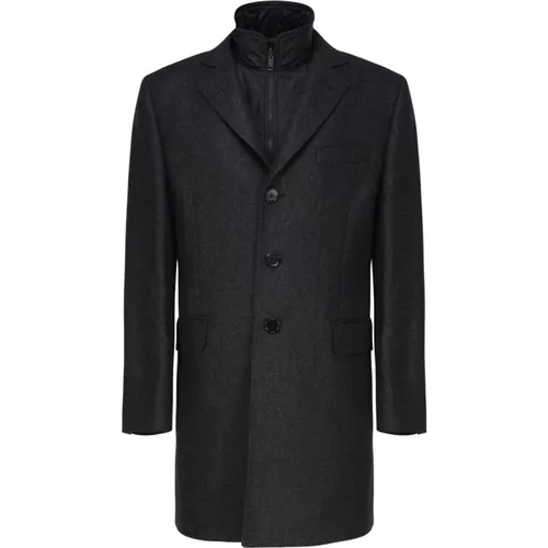 Wool Cashmere Coat with Clutch Pocket , male, Sizes: L, XL, 2XL, S, M - Fay - Modalova