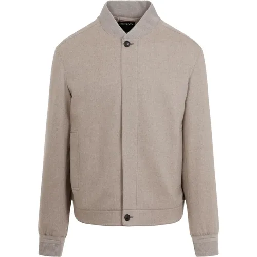 Cashmere Light Jacket Nude Neutral , male, Sizes: XL - Ermenegildo Zegna - Modalova