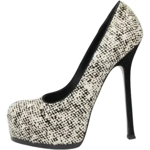 Pre-owned Fabric heels , female, Sizes: 5 1/2 UK - Yves Saint Laurent Vintage - Modalova