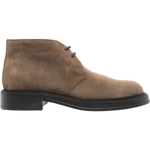 Suede Leather Ankle Boot , male, Sizes: 11 UK, 11 1/2 UK, 7 1/2 UK, 9 UK, 8 1/2 UK, 7 UK, 9 1/2 UK, 10 UK, 8 UK - TOD'S - Modalova