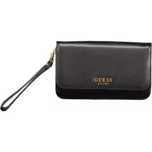 Schwarze Polyethylen-Brieftasche für Frauen , Damen, Größe: ONE Size - Guess - Modalova