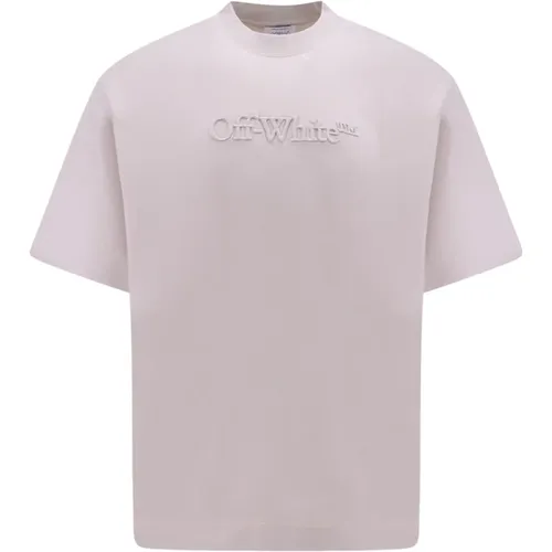 Graues T-Shirt aus Bio-Baumwolle , Herren, Größe: S - Off White - Modalova