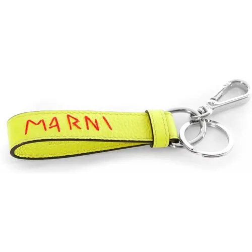 Schlüsselanhänger mit Schlüsselring und Karabinerhaken - Marni - Modalova