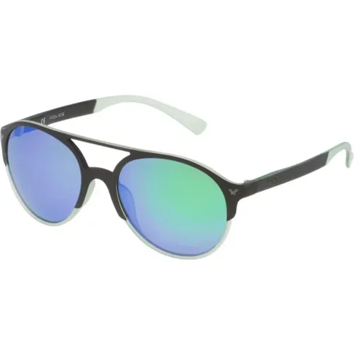 Schwarze Injizierte Unisex-Sonnenbrille , unisex, Größe: 50 MM - Police - Modalova