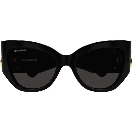 Schwarze Sonnenbrille mit Originalzubehör , Damen, Größe: 55 MM - Balenciaga - Modalova