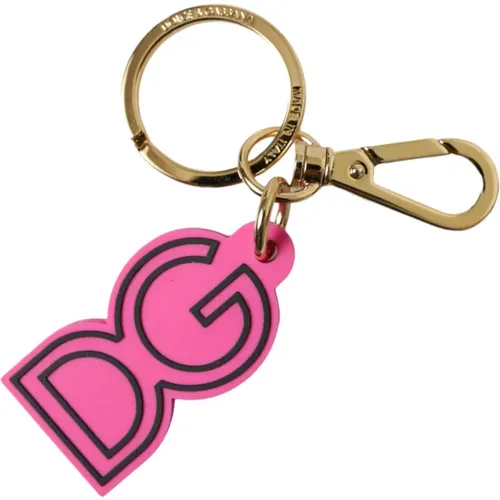 Eleganter Gold und Pink Schlüsselanhänger - Dolce & Gabbana - Modalova