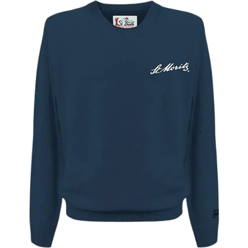 Herren Heron Light Bestickter Pullover , Herren, Größe: S - MC2 Saint Barth - Modalova