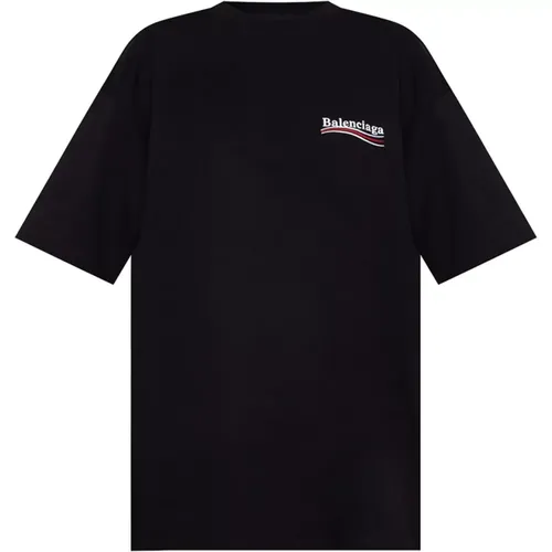 T-Shirt mit Logo , Damen, Größe: S - Balenciaga - Modalova