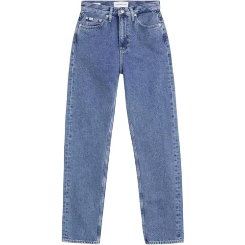 Umweltfreundliche High-Waist-Jeans , Damen, Größe: W26 - Calvin Klein Jeans - Modalova