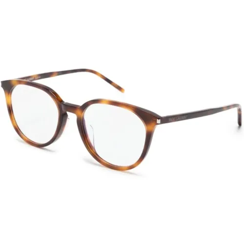 Braun/Havanna Optische Brille , unisex, Größe: 52 MM - Saint Laurent - Modalova