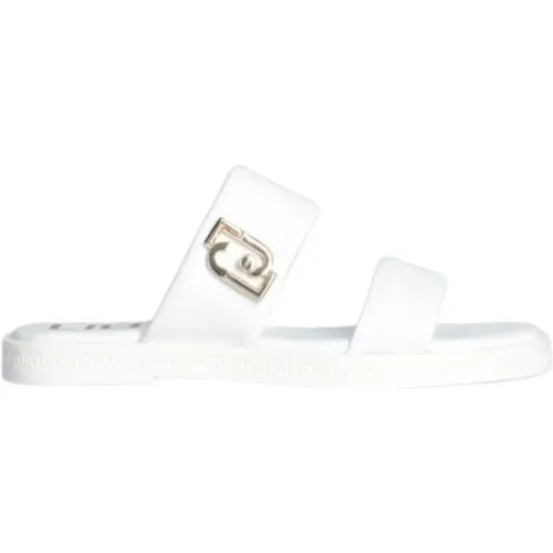 Monogramm Flache Sandalen mit Auffälligen Riemen , Damen, Größe: 41 EU - Liu Jo - Modalova